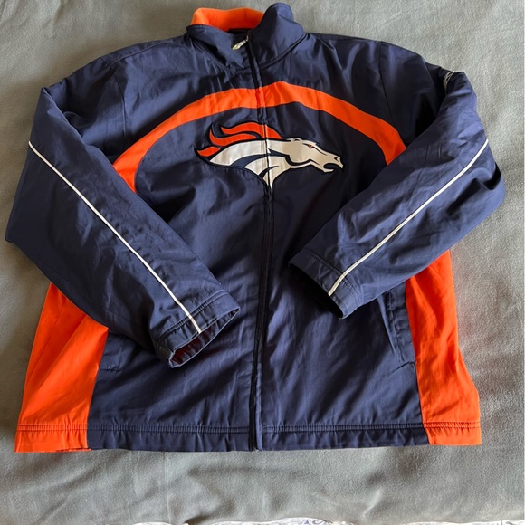 Reebok Other - Men's Reebok Broncos Zip Up Lined Windbreaker Jacket Blue M